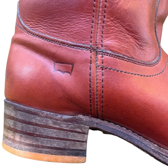 Levi’s-Rare Vintage 70’s campus leather pull-on boots. Men’s 11. Cognac. EUC - Picture 3 of 16